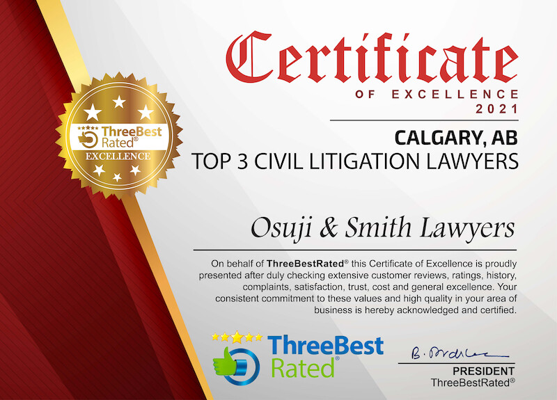 top 3 civil litigation lawyers in Calgary