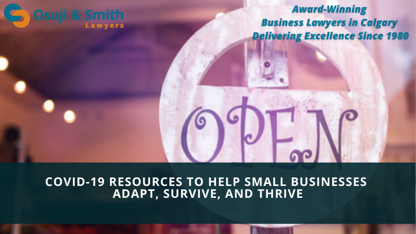 Award-Winning Business Lawyers in Calgary - Calgary COVID-19 Resources to Help Small Businesses Adapt, Survive, and Thrive