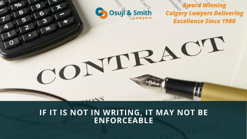 Contracts, Calgary lawyers contracts, Guarantees and indemnities, Express trust of real property, Contracts made in consideration of marriage, Lease agreements