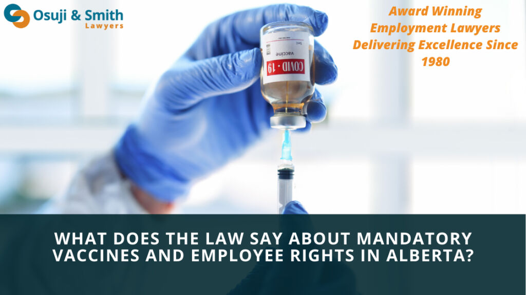 What does the law say about mandatory vaccines and employee rights in Alberta?
