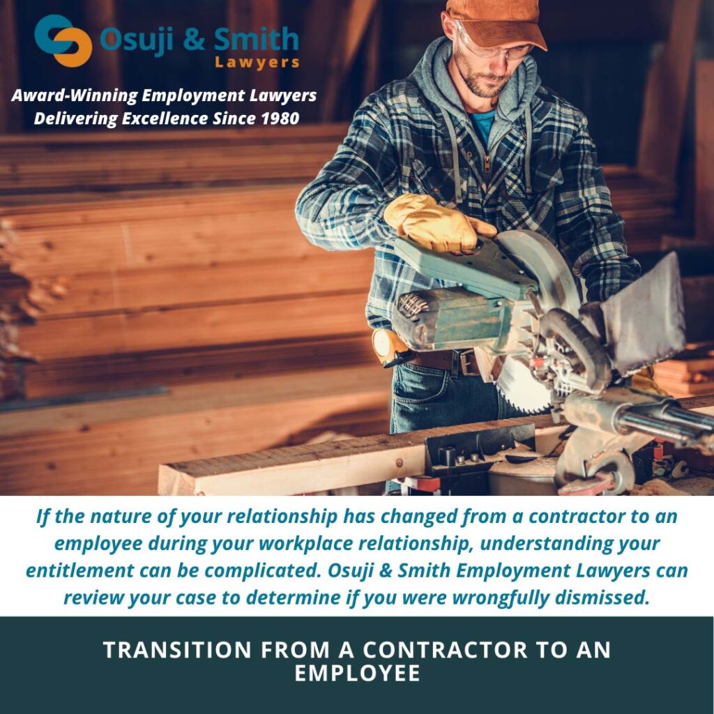Transition from a contractor to an employee