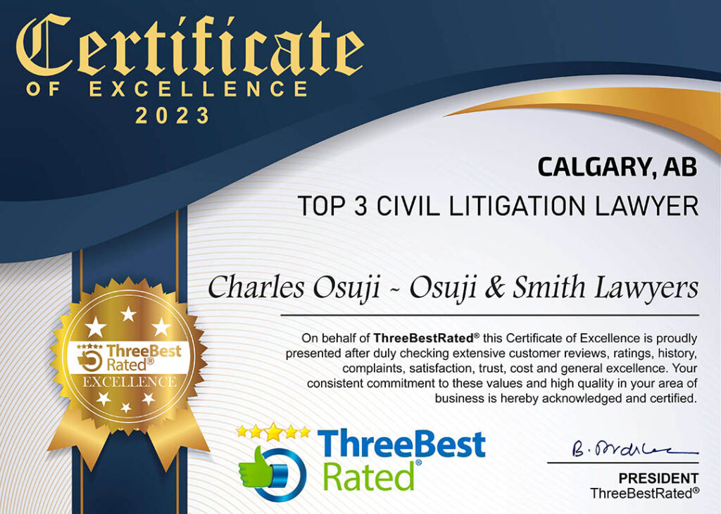 Top 3 civil litigation lawyers Calgary