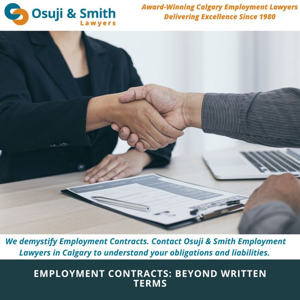 Calgary EMPLOYMENT CONTRACTS BEYOND WRITTEN TERMS