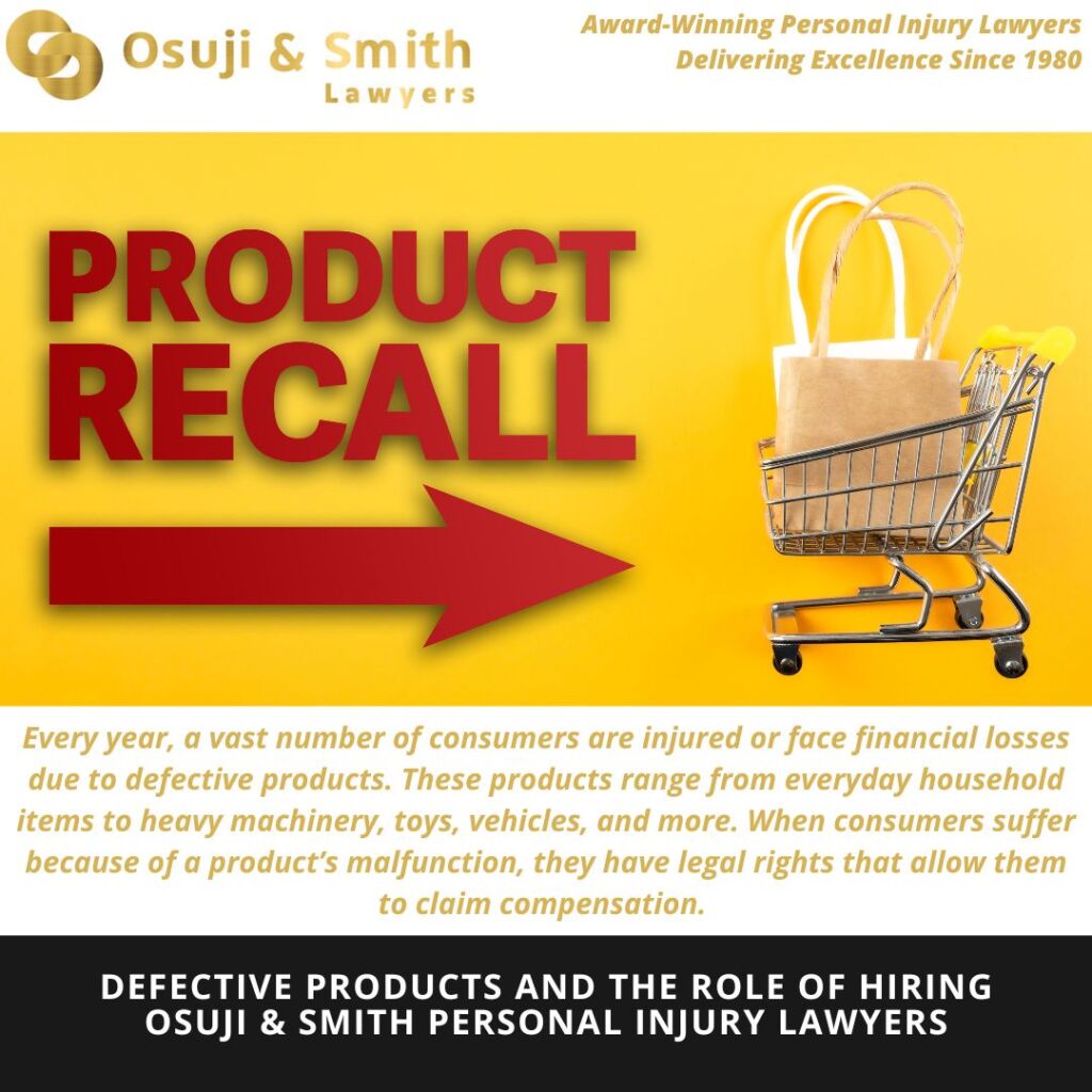 Defective Products and the Role of Hiring Osuji & Smith Personal Injury Lawyers