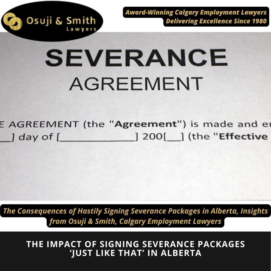 The impact of signing severance packages ‘just like that’ in Alberta