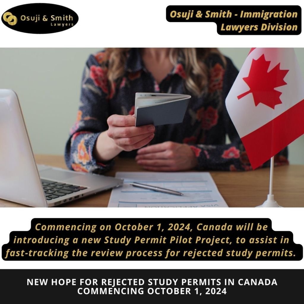 NEW HOPE FOR REJECTED STUDY PERMITS In Canada COMMENCING OCTOBER 1, 2024