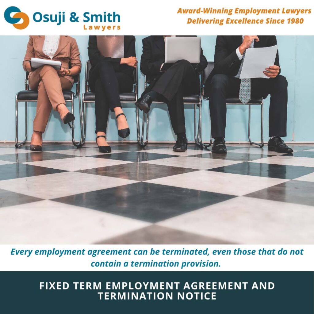 FIXED TERM EMPLOYMENT AGREEMENT AND TERMINATION NOTICE