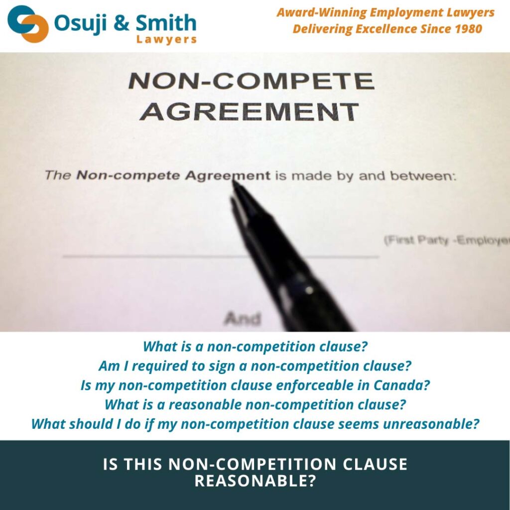Is this non-competition clause reasonable?