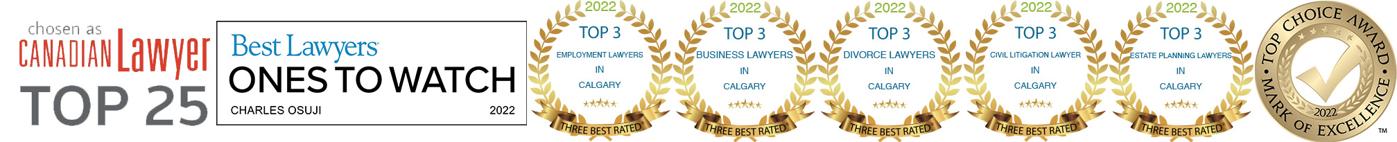 Calgary Lawyers Osuji and Smith 2022 Awards
